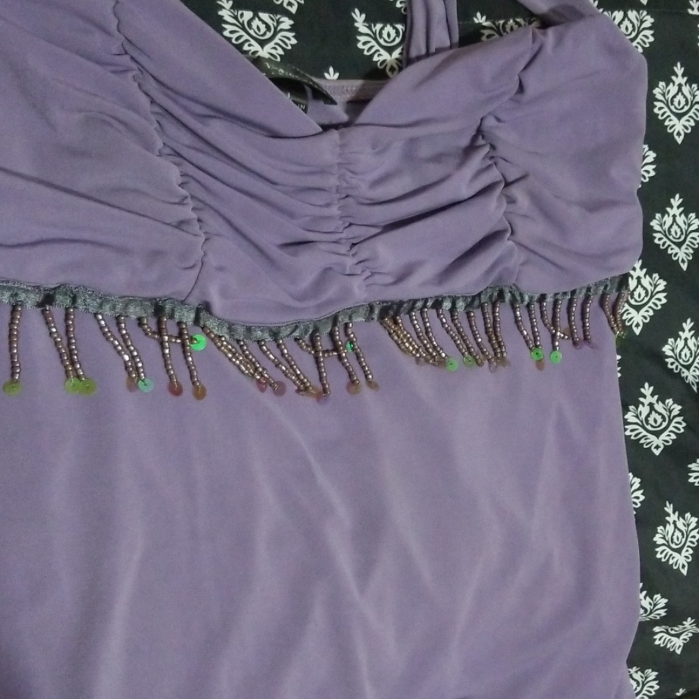 Purple with beads blouse